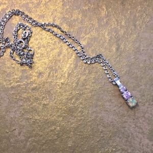 Vintage FAS Opal & pink Sterling 925 necklace